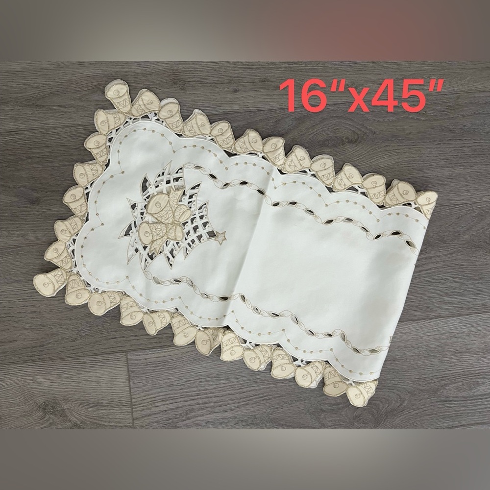 Elegant Embroidered Table Runner